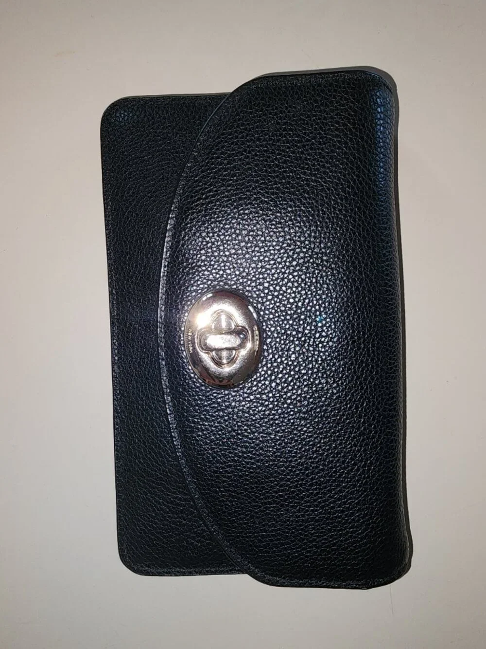 Coach Black Crossbody Clutch with Removeable Gold Chain